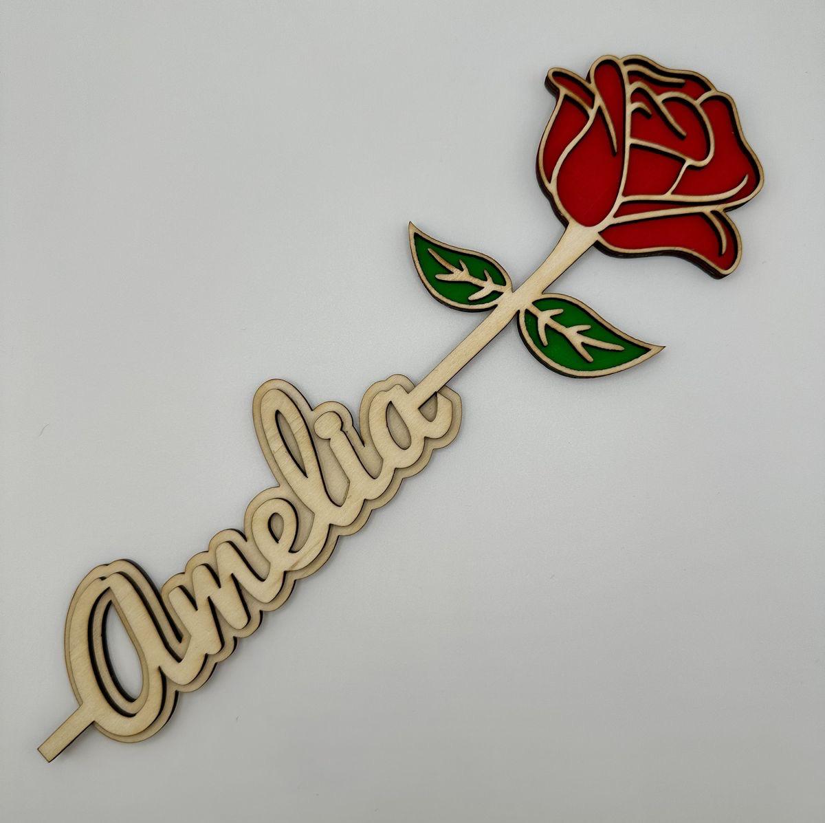 Rosa in legno Personalizzabile