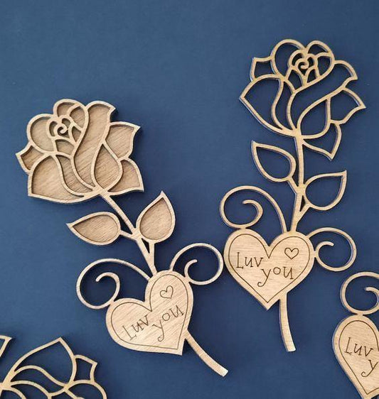 Rosa in legno Personalizzabile