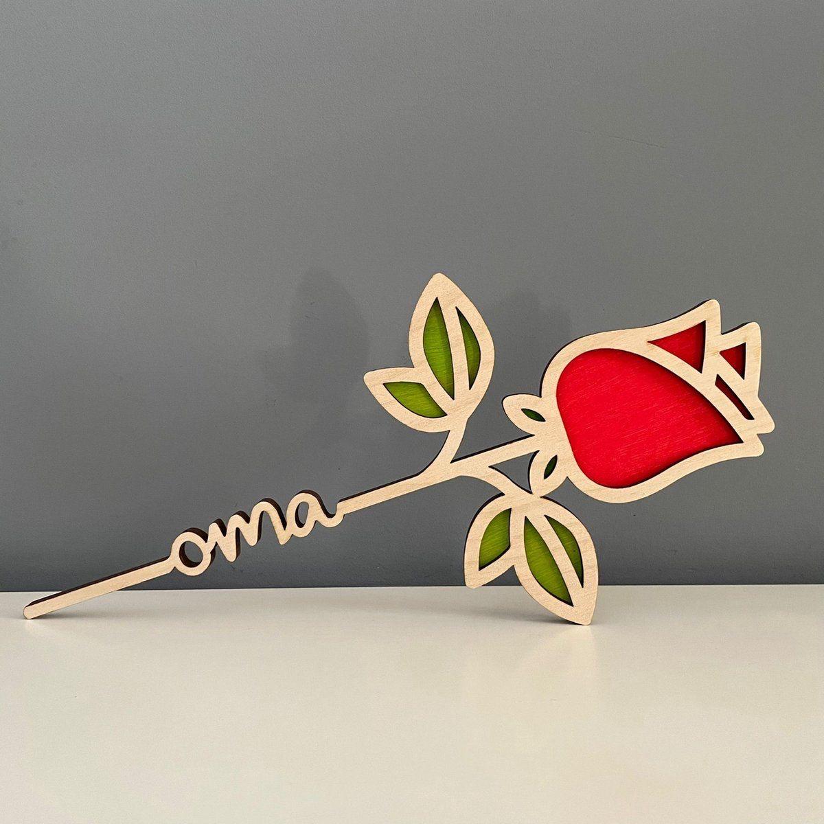 Rosa in legno Personalizzabile