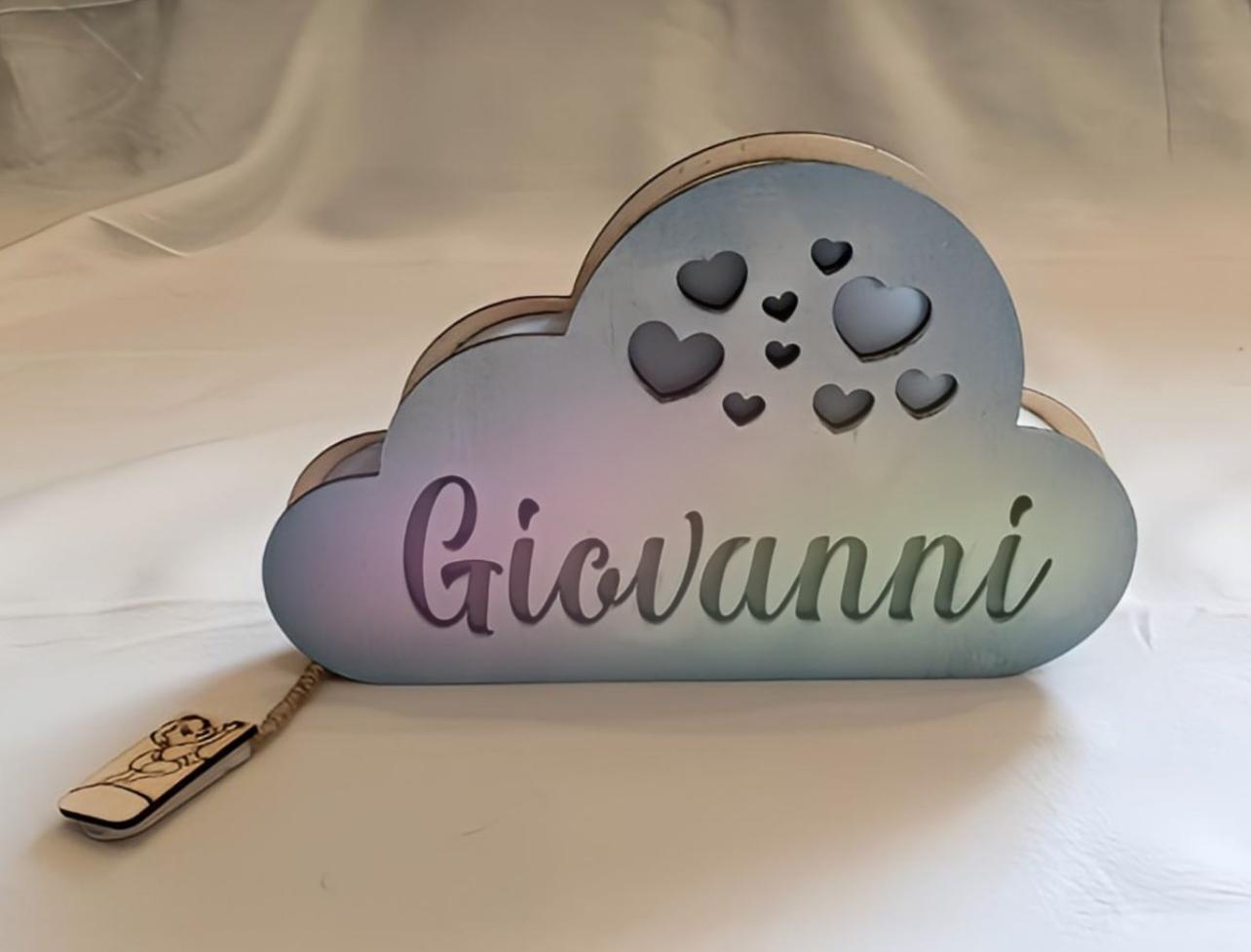 Lampada in legno personalizzabile